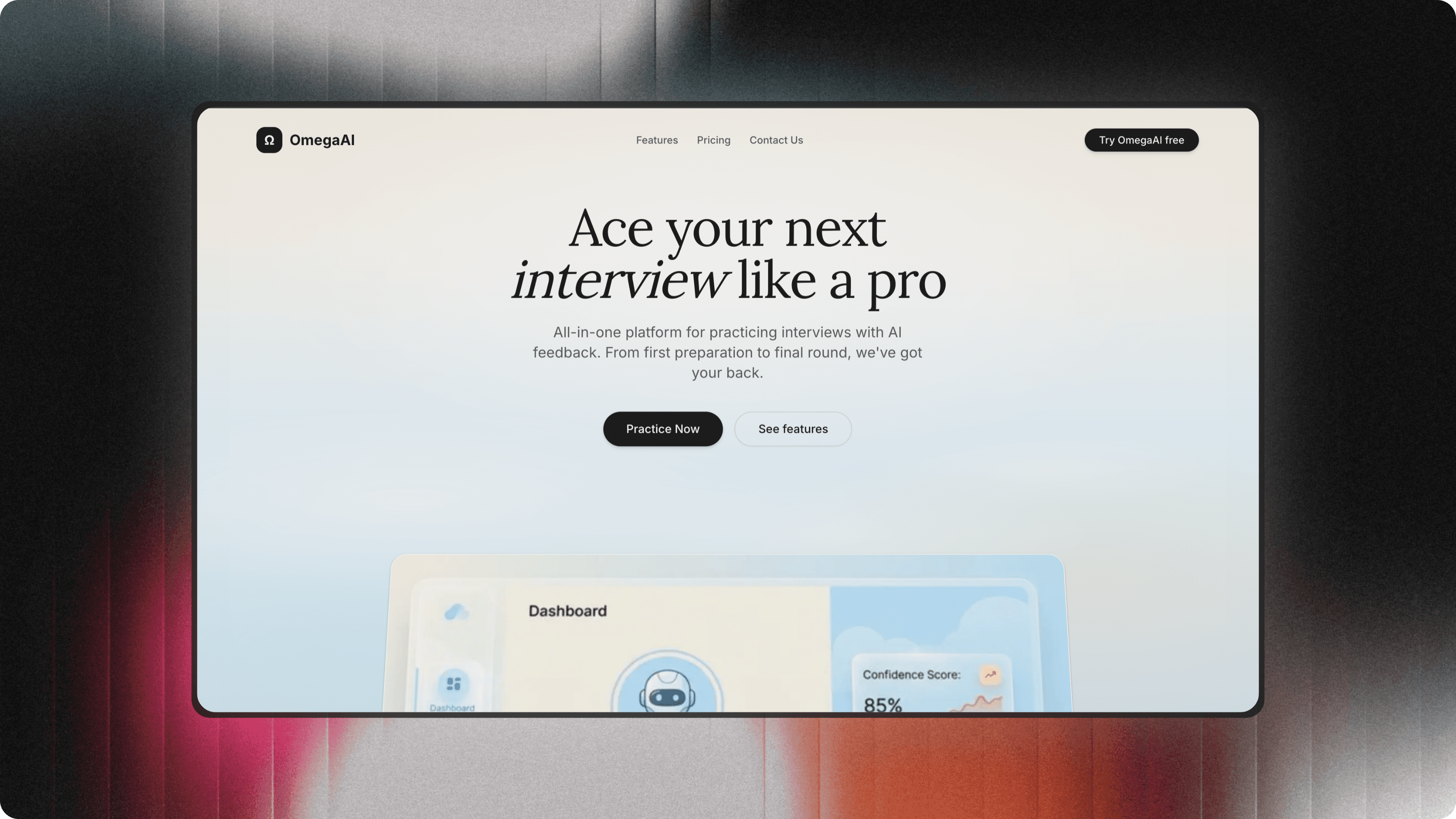 OmegaAI preview — hover